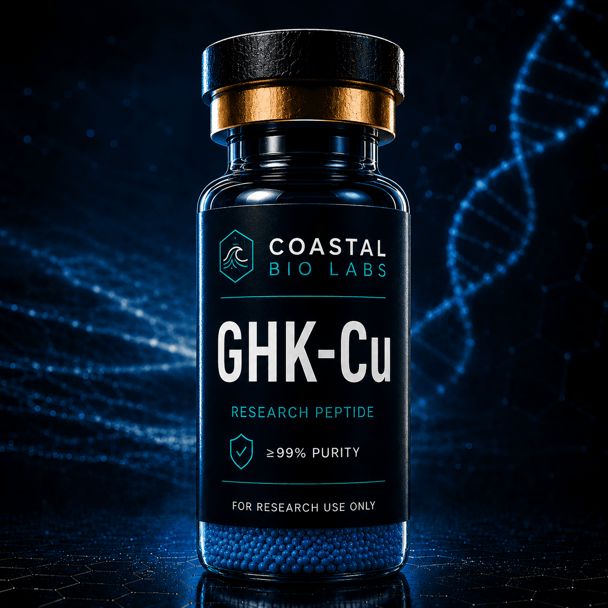 GHK-Cu research peptide vial