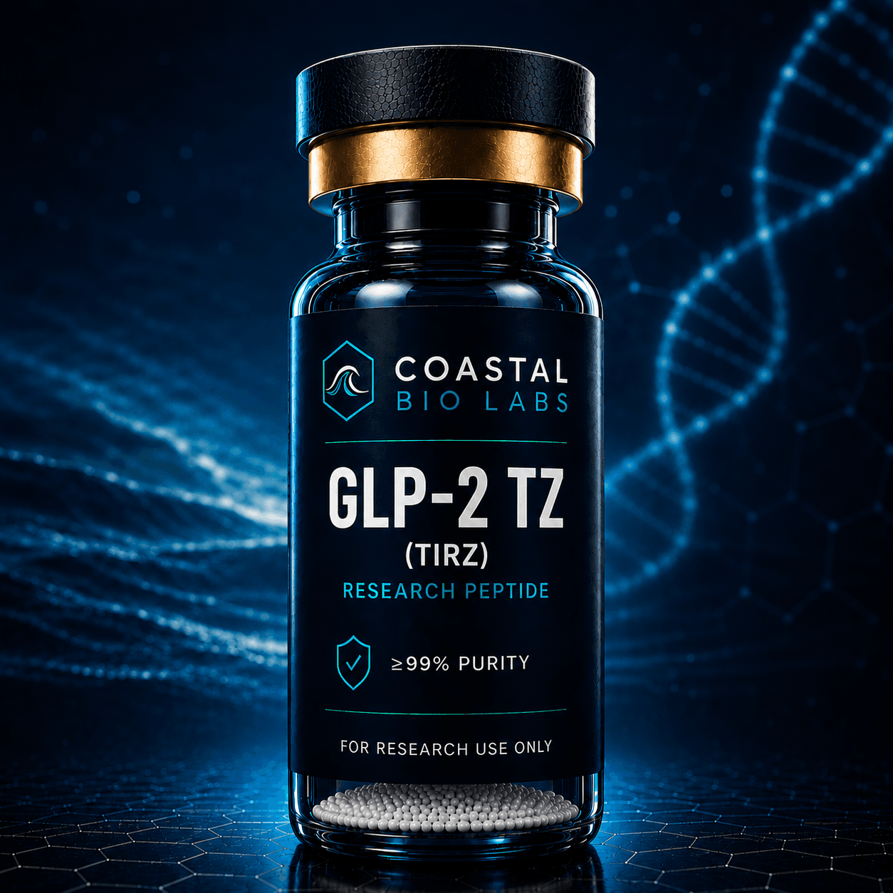 GLP-2 TZ research peptide vial