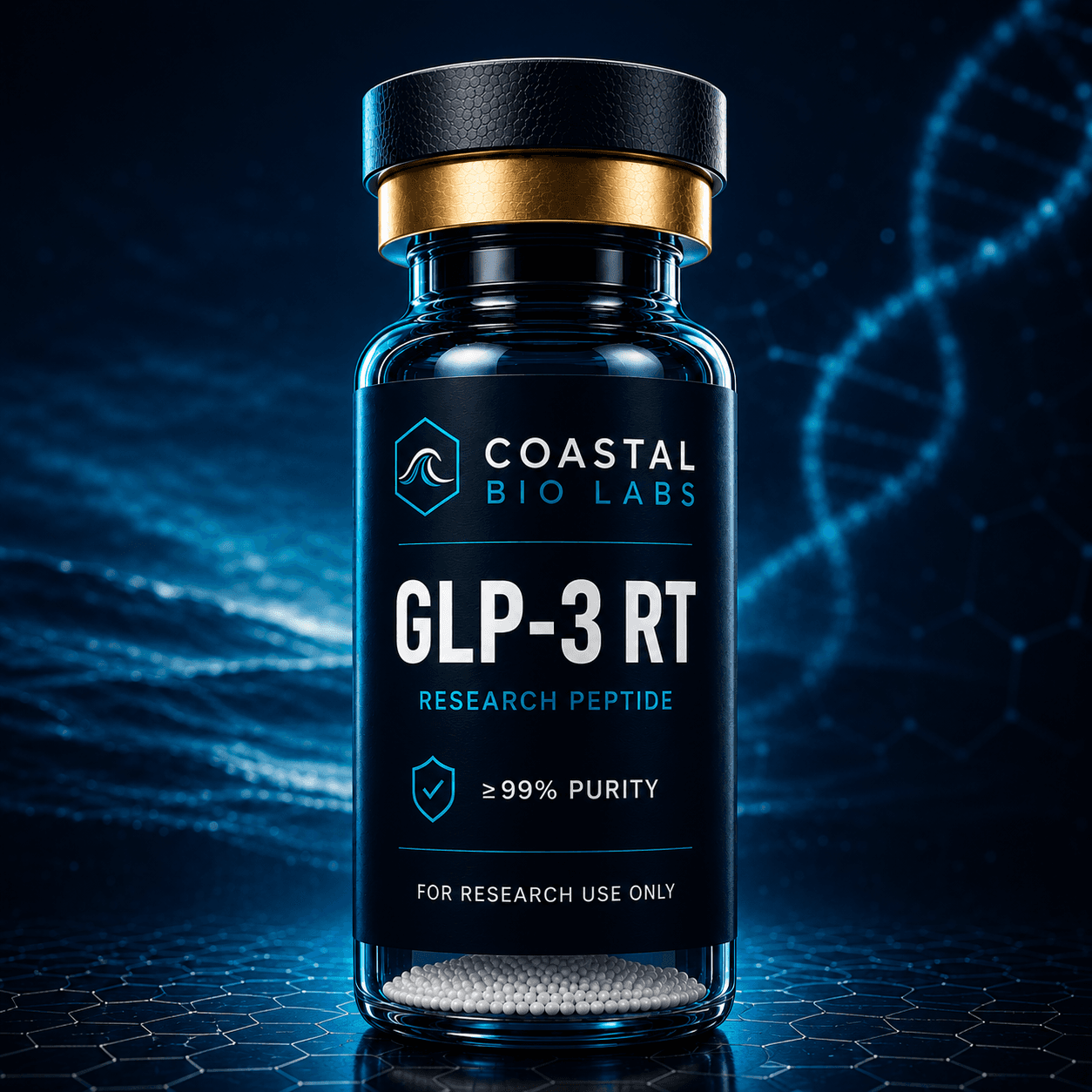 GLP-3 RT research peptide vial