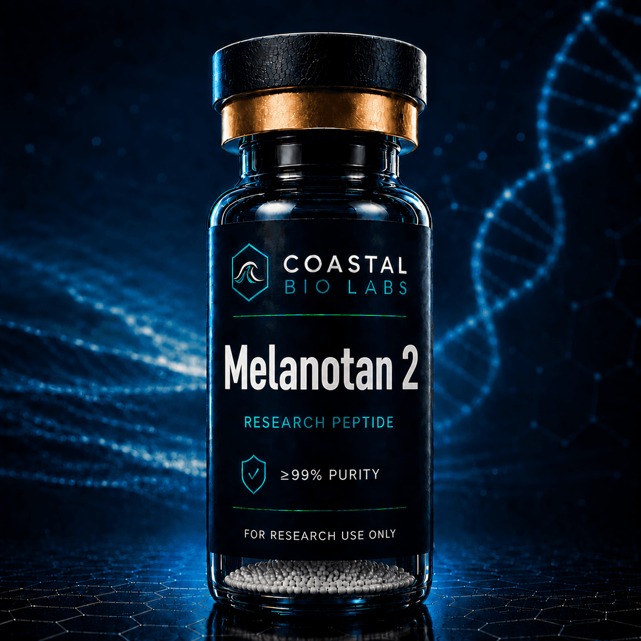 Melanotan 2 research peptide vial