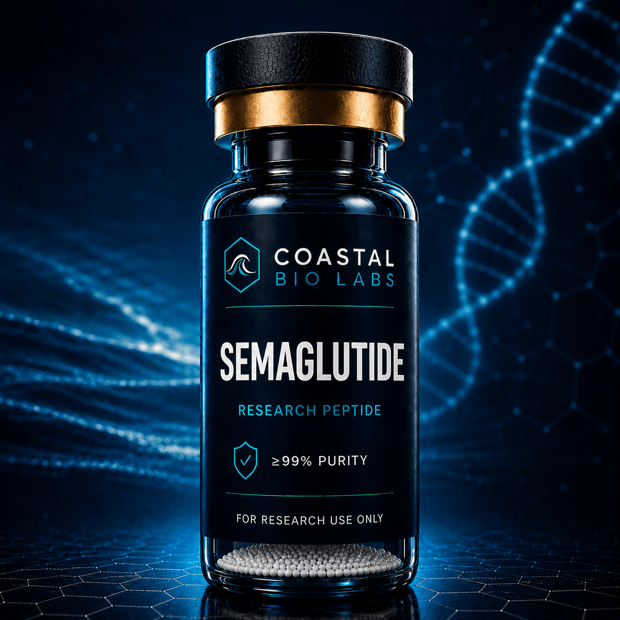 GLP-1 SG (Semaglutide) research peptide vial