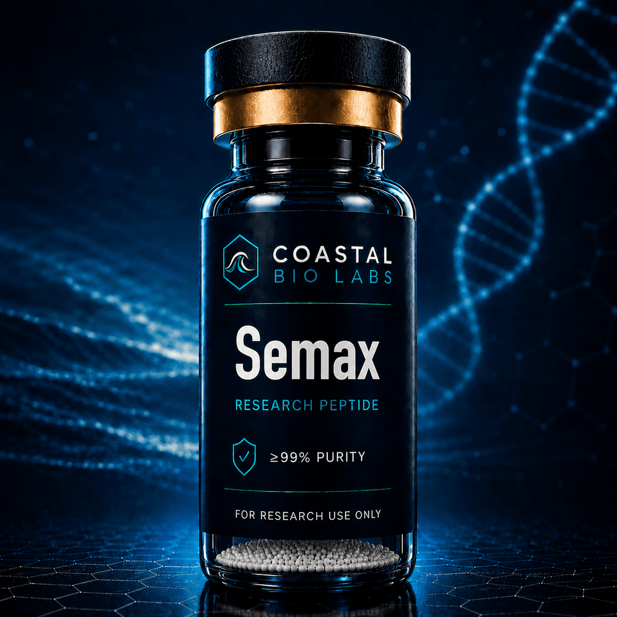 Semax research peptide vial