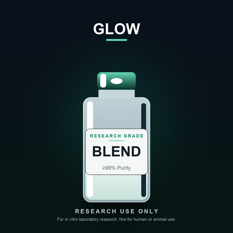GLOW (GHK-Cu 50mg / TB-500 10mg / BPC-157 10mg) research peptide
