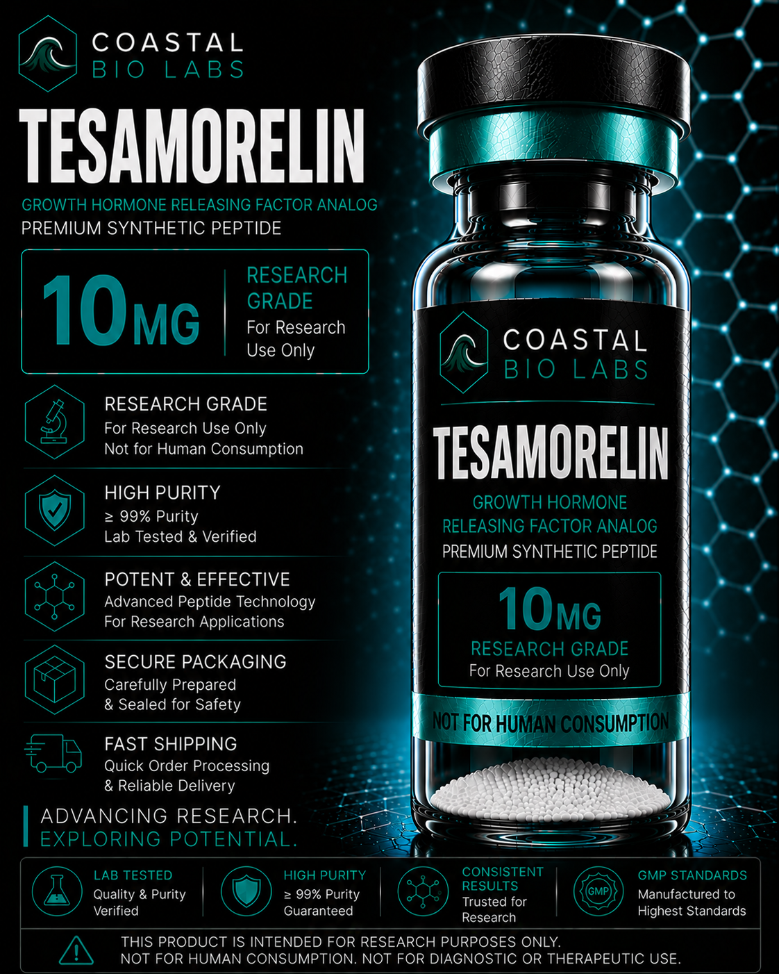Tesamorelin research peptide